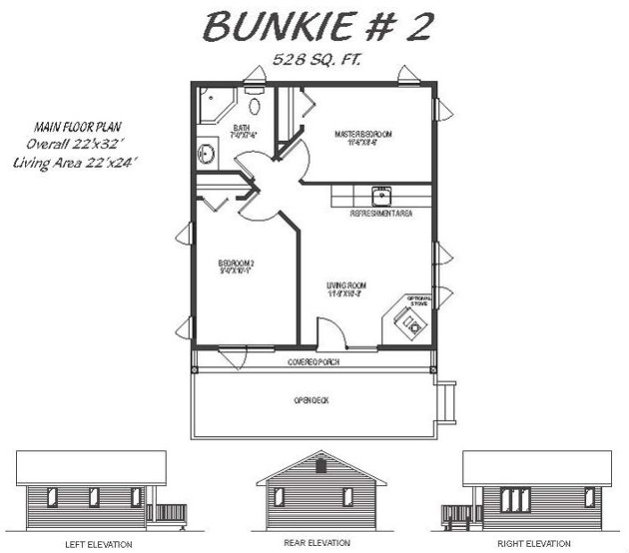Bunkie 2 528 sq ft French's Fine Homes and Cottages — Custom Homes